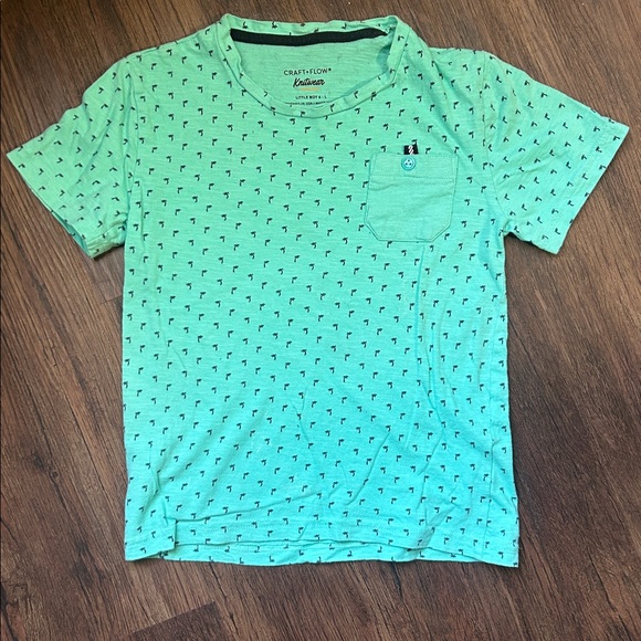 2 Craft + Flow Voyage T-shirts little boys size 6 blush red/turquoise - Picture 2 of 5